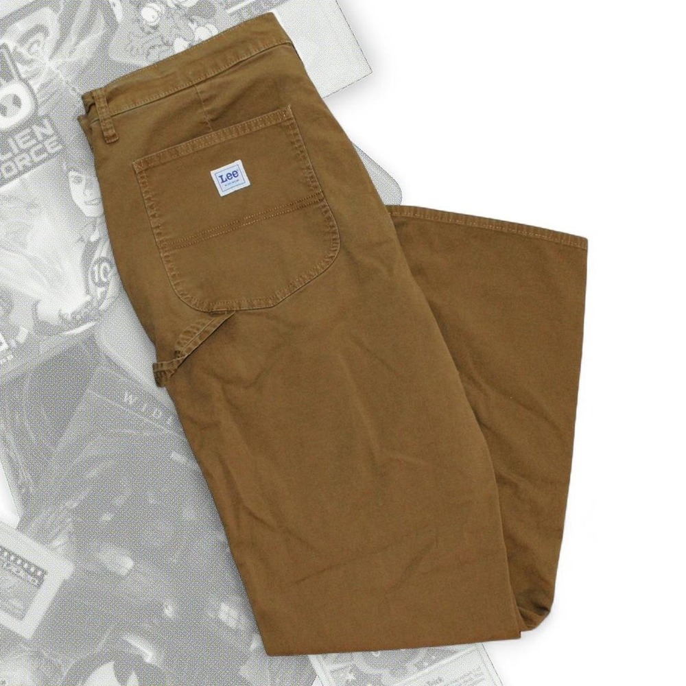 Vintage 90’s Tan Khaki Baggy Lee Workwear Carpenter Pants
